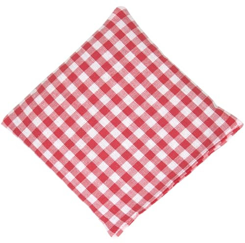 Rapssamenkissen 12x12cm rot-weiß - Wärmekissen & Kältekissen - Körnerkissen