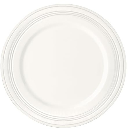 Lenox Tin Can Alley Dinnerware, White Porcelain Tableware, Pattern Four Accent Plate