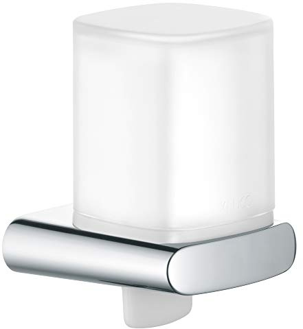 KEUCO Elegance Seifenspender mit Stülpglas, 180 ml, Metall verchromt | Made in Germany, nachfüllbar, inkl. Schrauben und Dübel, Lotionspender zum Bohren