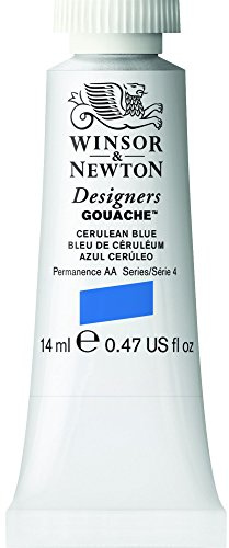 Winsor & Newton Series 4 14ml Tube Designers' Gouache - Cerulean Blue
