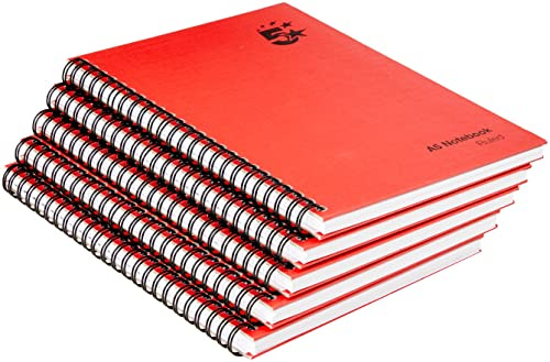 5 stjärnor manuskriptbok trådbunden 70 gsm linjerad 160 sidor A5 [5-pack)