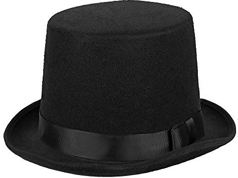 Boland - Hut Byron, Zylinder, Filz, elegant, 20er Jahre, Gatsby, Karneval, Halloween, Fasching, Mottoparty, Verkleidung, Theater, Schwarz