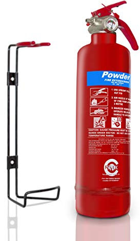 Premium FSS UK 1 KG ABC Dry Powder FIRE Extinguisher. BSI KITEMARKED. Ideal for Boats Homes Kitchen Workplace Offices Cars Vans Taxi CABS Vehicles Trucks Warehouses GARAGES Hotels Restaurants