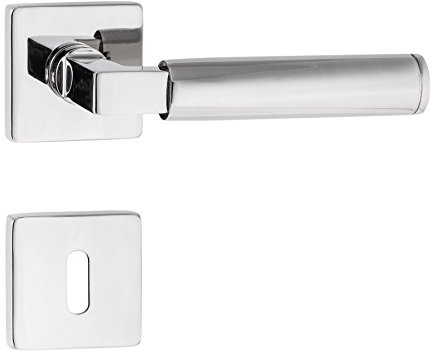 ck-türbeschläge Hochwertige Drückergarnitur Bauhaus Q Buntbart (BB) Edelstahl poliert !Metallische Unterkonstruktion!