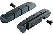 Shimano R55C4-1 brake shoes inserts and fixing bolts, for carbon rim, pair