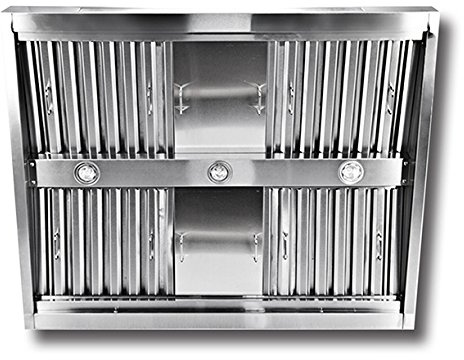 PROLINE 36-Inch Professional Island Range Hood, Ducted, 1200 CFM, Stainless Steel, LED Lights, LCD Touch Control, ULTRA-QUIET Blower Motor, 4 Speed, 3-Year Warranty, PLJI 102.36, Kitchen Hood