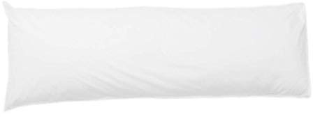 Comfy Nights Pollycotton Bolster Pillow Case Plain Dyed (6Ft (72 Inches), White)