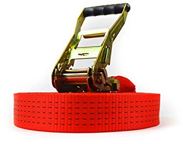 Sandax Profi 12m Spanngurt mit Langhebelratsche & TÜV GS Siegel, einteiliger Zurrgurt, bis 5000kg, nach DIN EN 12195-2, 50mm breit, Transportgurt Schwerlastgurt Sicherungsgurt Spanngurte Zurrgurte