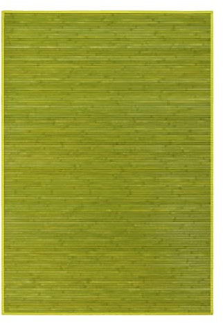 LOLAhome Alfombra de bambú Verde de 140x200 cm, Antideslizante, Anti Manchas, Resistente a la Humedad, para Salón, Dormitorio, Cocina, Baño, Pasillo, Garaje