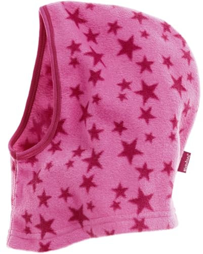 Playshoes Passamontagna In Pile, Cappello invernale Unisex - Bambini e ragazzi, Stelle Rosa, Taglia unica