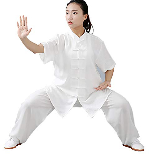Daoba Manica Corta Tai Chi Abbigliamento Uniforme Kung Fu Unisex Abbigliamento per Arti Marziali Estate Top e Pantaloni