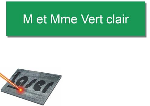 Mygoodprice - Placa grabada para timbre interfono autoadhesivo, 6 x 1,5 cm, personalizable, 1 a 2 líneas, color verde claro