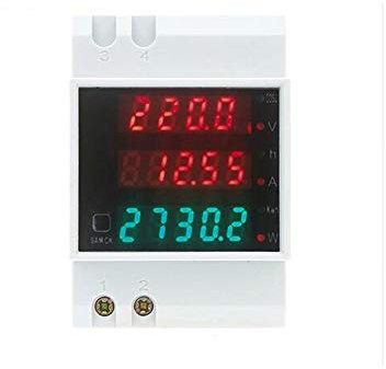 D52-2047 Misuratore di potenza digitale multifunzione su guida DIN AC80-300V Voltmetro AC 0-100A Amperometro Misuratore di energia