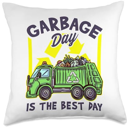 Garbage Day Is The Best Day for Waste collector Throw Pillow
