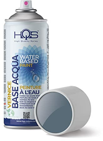 HQS Bomboletta di Vernice Spray 400ml Base Acqua Colori Ral (Ral 7011 Grigio Ferro)