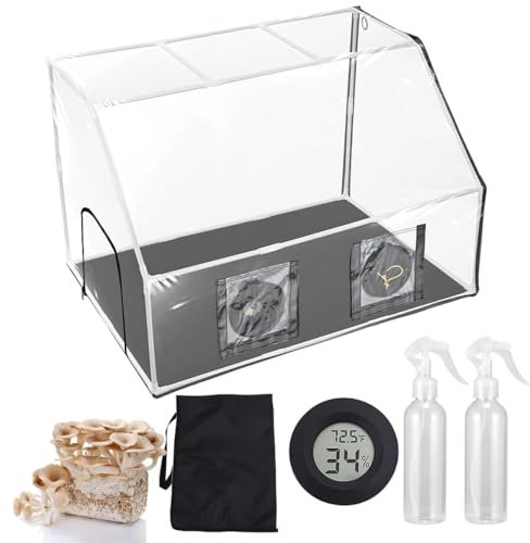 Kit de culture de champignons avec 2 pulvérisateurs et thermomètre pour échange d'air frais