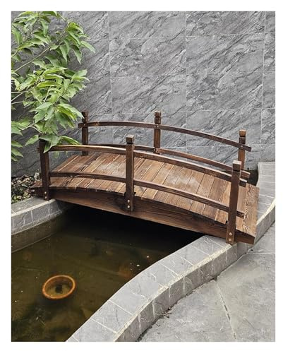 Gartenbrücke aus Holz – robuste Massivholzkonstruktion für Hofwege und dekorative Landschaftsaufwertung