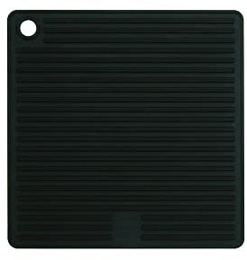 MASTRAD - fyrkantig grytlapp - silikon - anti-avfallande spår - mycket motståndskraftig - svart - 18 x 18 cm