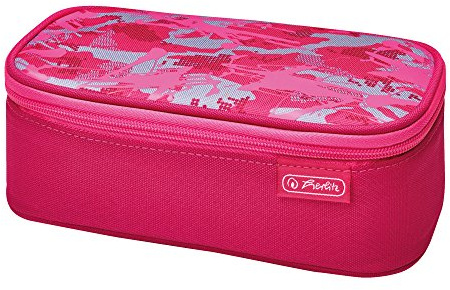 Herlitz Faulenzer beatBox Federmäppchen, 22 cm, Camouflage pink