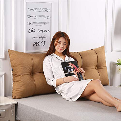 AMYDREAMSTORE Rechteckige Bett Rückseitige Kissen keilkissen, Dreieckige Lesung rückenlehne Polster Polstermöbel Für Sofa-Bett tagesbett-G 20x60x120cm(8x24x47)