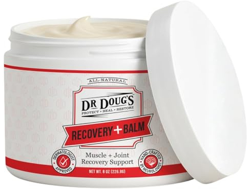 Dr. Doug's Recovery Balm – Organic Arnica & Magnesium Topical Rub – Soothing Support Lotion for Active Muscles, Joints, & Skin – Dermatologist Approved, Handmade in USA – (8 Ounce (Pack of 1))