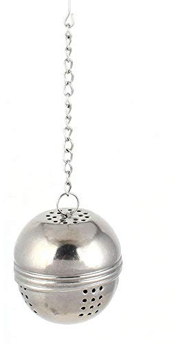 Ogquaton Réutilisable En Forme De Boule En Acier Inoxydable Maille Infuseur avec Chaîne pour Filtre Thé À Base De Plantes Épice Utiliser 1 PCS Créatif et Utile
