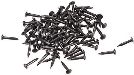sourcing map Tiny Brass Nails 1.2mmx8mm(DXL) for Wooden DIY Decorative Pictures Boxes Household Accessories Black 150pcs