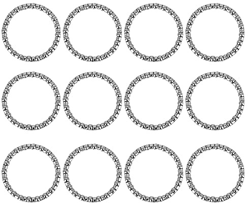 X AUTOHAUX 40mm Kugellager Für Fahrrad Silber 12 STK. 20 Kugeln | Stahl, Innendurchmesser 33.5mm, Höhe 4.2mm, Geeignet Für Fahrradkopfteile, Für Rennrad, Für Mountainbike