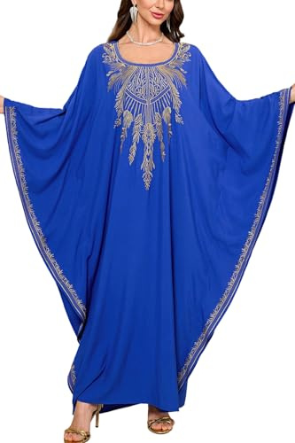 YouKD Vestido Largo Bohemio con Caftán Largo de Verano para Mujer Bata de Playa Talla Grande Kimono Talla Única