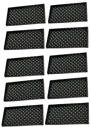 Yeehliny Pflanz-Tabletts für den Garten, Anzuchtschalen aus Kunststoff, Pflanzschale Anzuchtkasten Ausbreitungsstarter Anzuchtschale Pflanzschalen 54 x 28 x 5 cm (mit Löchern, 10 Stück)