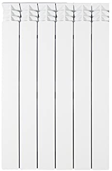 Fondital V666AM05406 Radiatore in alluminio pressofuso Exclusivo B3, 700 mm, 6 elementi, bianco