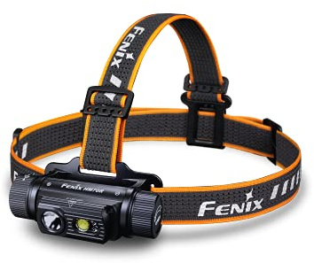 Fenix HM70R LED Stirnlampe mit max. 1.600 Lumen Spotlicht + max. 400 Lumen Flutlicht + Rotlicht, 100 Stunden max, USB-C Ladekabel