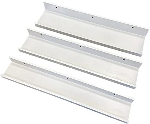 PrimoLiving 3er Set Wandregal Weiß - 40 cm Schweberegal Bilderleiste Set für Bilderrahmen Bücher Deko im Wohnzimmer Arbeitszimmer Badezimmer Küche Schlafzimmer P-14837