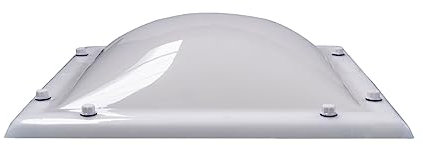 Ironlux - Cúpula Blanco Opal para Claraboya techo Cuadrada Bivalva - Incluye Juntas, Fijaciones y Accesorios de Montaje - Tragaluz - Fabricada en Metacrilato - CxD = 70 x 70 cm - ExF = 84 x 84 cm