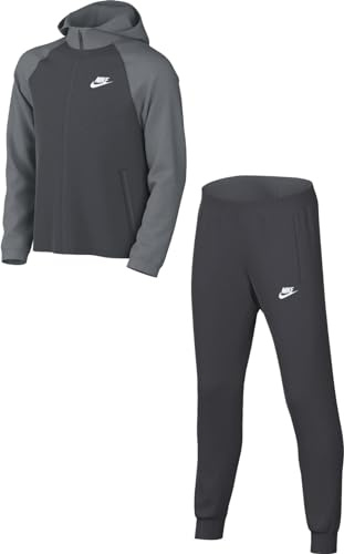 Nike Unisex Kids Tracksuit K Nsw Tracksuit Poly Hd Fz Lbr, Smoke Grey/Anthracite/White, FD3072-084, M