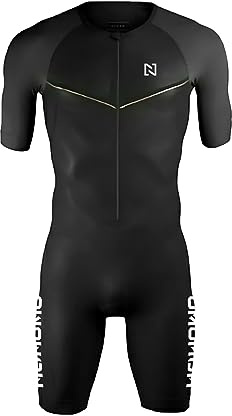 Hombre Pro Trifunción manga corta deportes al aire libre ropa de triatlón para correr, natación, ciclismo Body (TYP-5,M)