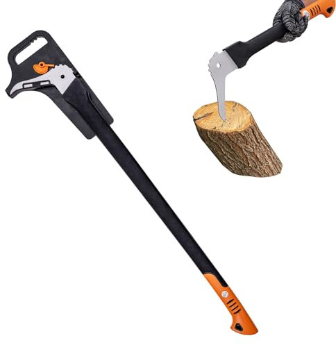 TOPWAY Handsappie mit Langem Griff 720mm Sappie, Karbonstahl, ergonomischer TPR-Griff, Forstwerkzeug zum Ziehen, Anheben und Bewegen von Holzstücken, Inklusive Schutzhülle 331235
