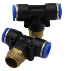 Pneumatik Mehrfach-Steckverschraubung TE 3/8 - 10mm IQS T-Stück Druckluft
