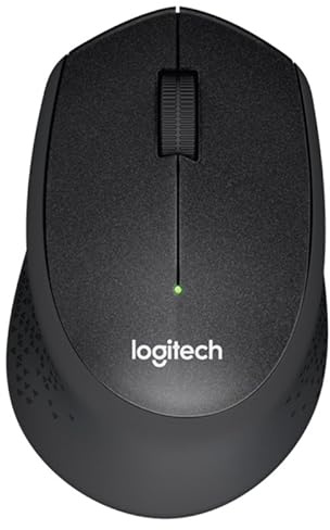 Logitech M330 Silent Plus kabellose Maus, Schwarz (erneuert)