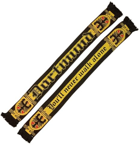 Wallitschek Schal Dortmund - You`ll never walk alone, schwarz-gelb, Fussball, 1909, Fanschal, Strickschal