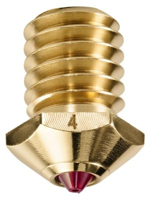 DUROZZLE 3D-Drucker Rubin-Düse 0,4 mm für Bambu Lab P1P / P1S / X1 / X1C aufgerüsteten Hotend, Hochgeschwindigkeits-3D-Druck, gehärtet & abriebfest (Bambu Lab, 0,4 mm)