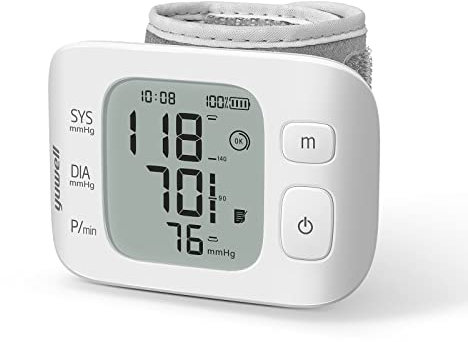 yuwell Wrist Blood Pressure Monitor | Clinical Accuracy, BP Machine for Home Use | Ultra Light Weight, Smart Inflation Blood Pressure Cuff, Large Display, 74 Readings, Rechargeable(YE8800CR)