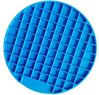 ROMISBABA Outdoor Pet Feeding Mat rutschfeste Futtermatte Für Langsames Fressen Für Hunde Und Runde Blaue Fressunterlage Einfach Zu Reinigen Verwenden