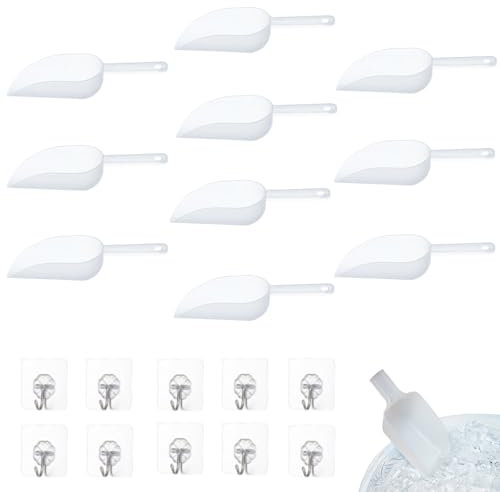 Sweet Scoops, 10 Pcs Multi-Purpose Kitchen Plastic Scoops, Food Scoop, Ideal for Ice, Flour, Sugar, Coffee Beans, Melon Seeds, Pet Food & Wedding Buffet, Use for Utility Room, Kitchen and Pantry