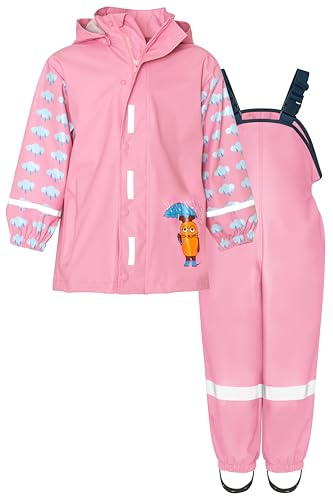 Playshoes Unisex barn regnset regnbyxor regndräkt (2-pack), Musen, 80