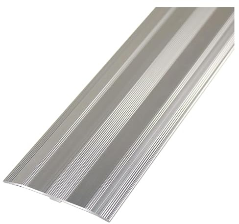 6cm/2.4 Wide Transition Strip, Aluminum Anti Slip Door Threshold Bar Flat Strip for Wood, Tiles and Laminate Flooring
