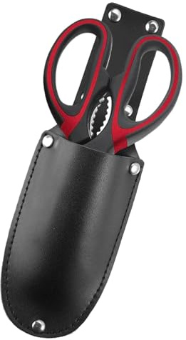 Cuttermesser Tasche 20cm × 6.5cm, Messertasche für Gürtel mit Standard-Gürtelschlaufen zum Einfachen Tragen, Cuttermesser Taschen für GüRtel mit Nieten Verstärkt, Abrieb-Und Schnittfest (Schwarz)