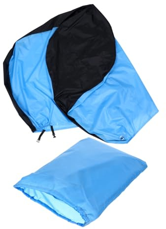 BESPORTBLE Waterproof Bike Shelter Cover Metal Ring, Light Blue and Black Edge, Outdoor Bicycle Rain and Dust Protector for Mountain Bikes, Size l