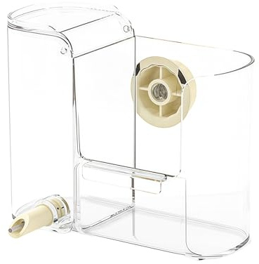 Nudorpn Abbeveratoio per uccelli – 250 ml grande distributore di cibo trasparente 2 in 1 – Dispenser di acqua a gabbia per uccelli | per fringuelli, voliere, parrocchetti, polli, balcone, terrazza