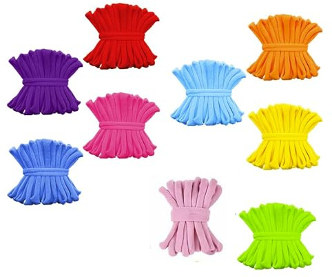 Lemicin 900 PCS Weaving Loom Loops Potholder 7 inch Rainbow Color Durable Nylon Weaving Crafts Flexible DIY Kit Potholder Loops Refill for Kids Adults Birthday Gifts for 5-12 Year Old Girls